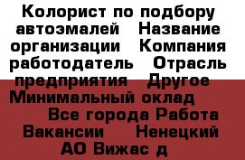 Колорист по подбору автоэмалей › Название организации ­ Компания-работодатель › Отрасль предприятия ­ Другое › Минимальный оклад ­ 15 000 - Все города Работа » Вакансии   . Ненецкий АО,Вижас д.